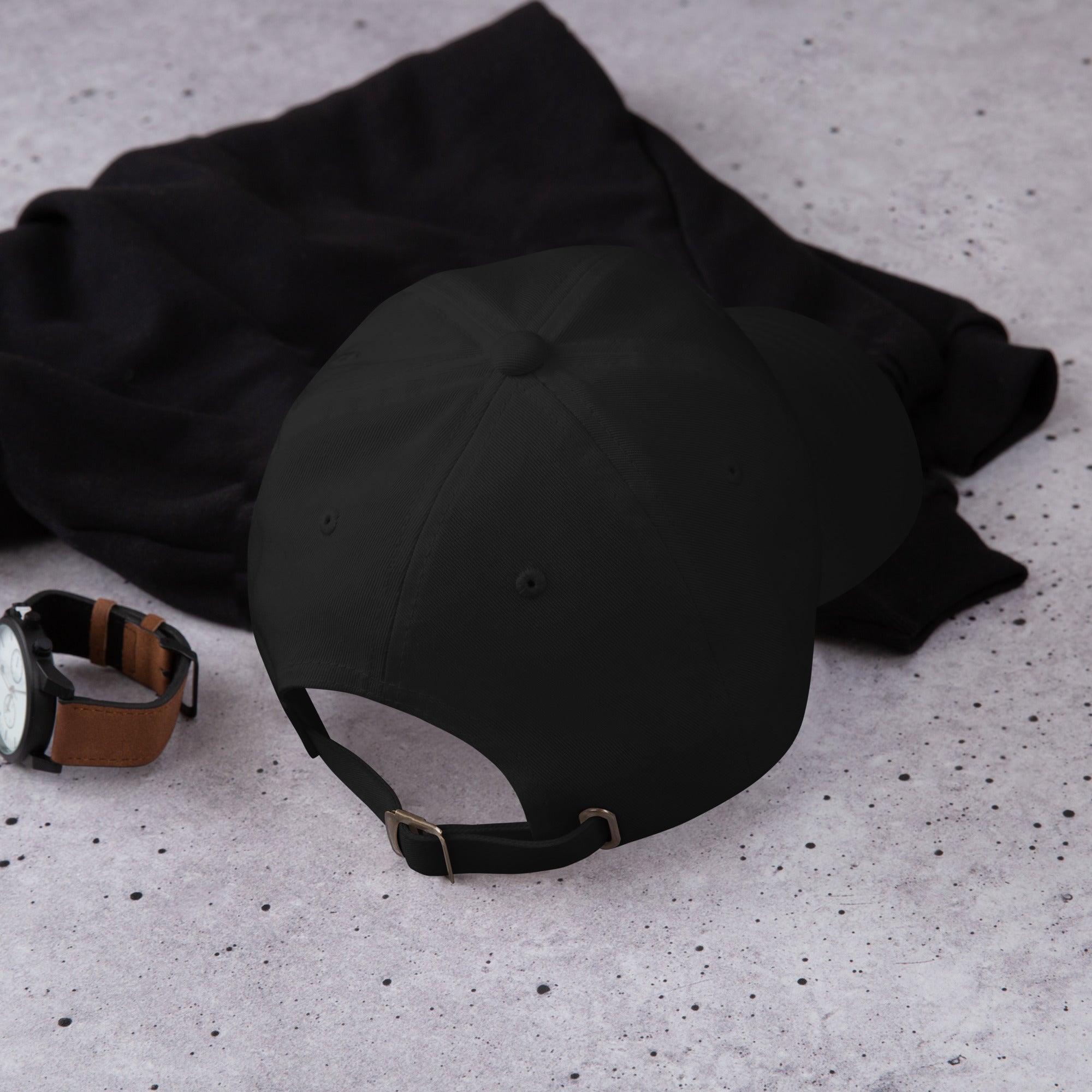 Back view of the Khanage Collective Signature Cap in Black.