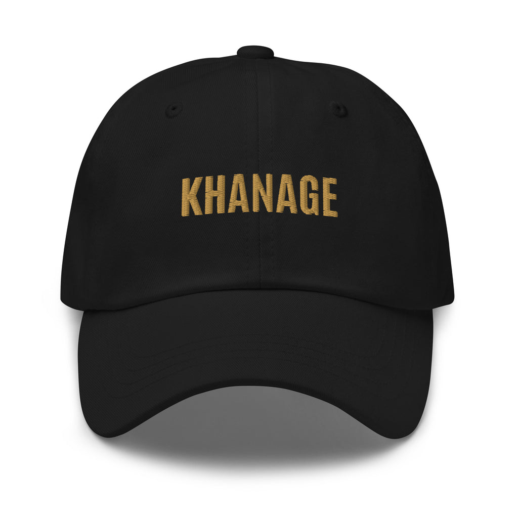 Front view of the Khanage Collective Signature Cap in Black.