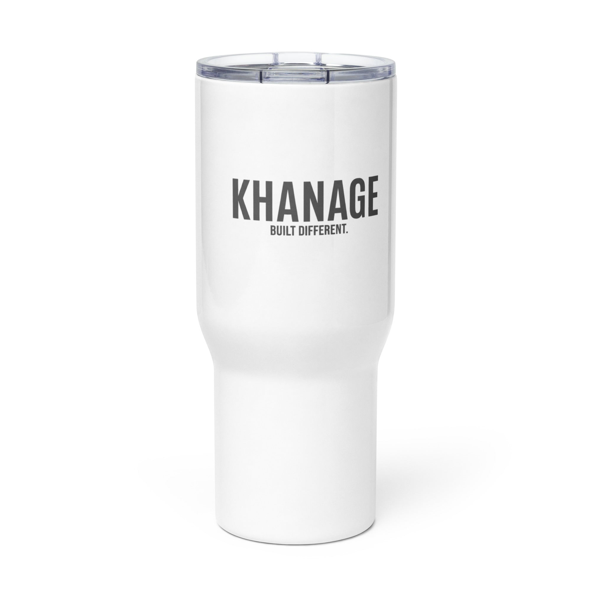 KHANAGE Collective travel mug with handle — premium branded drinkware NZ