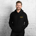 Front view of KHANAGE Built Different premium hoodie — bold streetwear NZ
