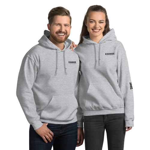 Front view of KHANAGE Collective Built Different premium hoodie — streetwear NZ